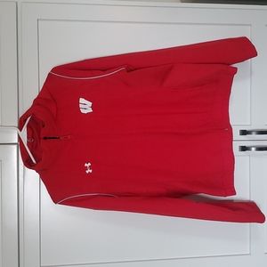 Nwt women's Under Armour WI Badger Warm up zip up